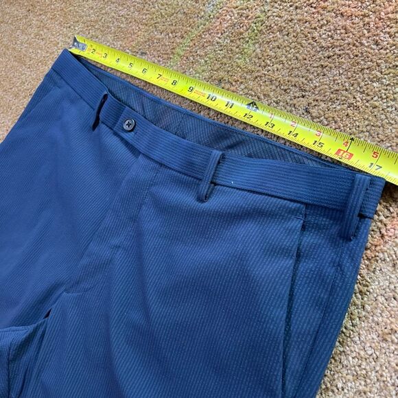 Uniqlo Mens Blue Pinstripe Flat Front Straight Leg Dress Pants Size 34x34‎ - Picture 2 of 10